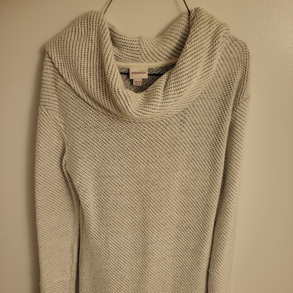 Off White Cowl Neck Sweater